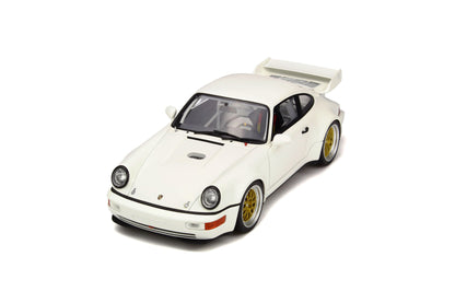 GT Spirit 1993 Porsche 911 964 RSR Grand Prix White w/ Gold Wheels 1:18 Resin, SEALED