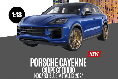 Solido 2024 Porsche Cayenne Turbo GT Coupe Nogaro Blue Metallic 1:18