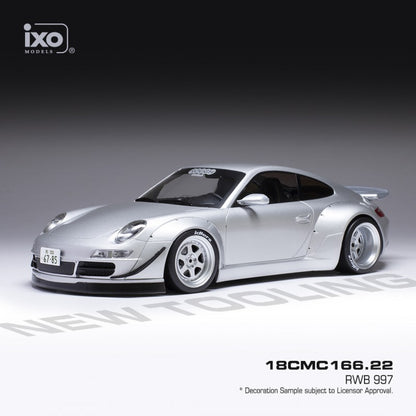 Ixo Porsche 911 997 RWB Silver 1:18