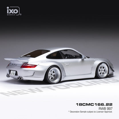 Ixo Porsche 911 997 RWB Silver 1:18