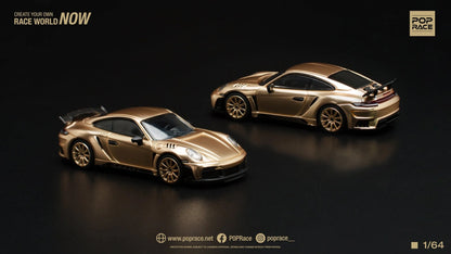 Pop Race Porsche 911 992 Stinger GTR Gold 1:64