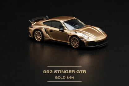 Pop Race Porsche 911 992 Stinger GTR Gold 1:64