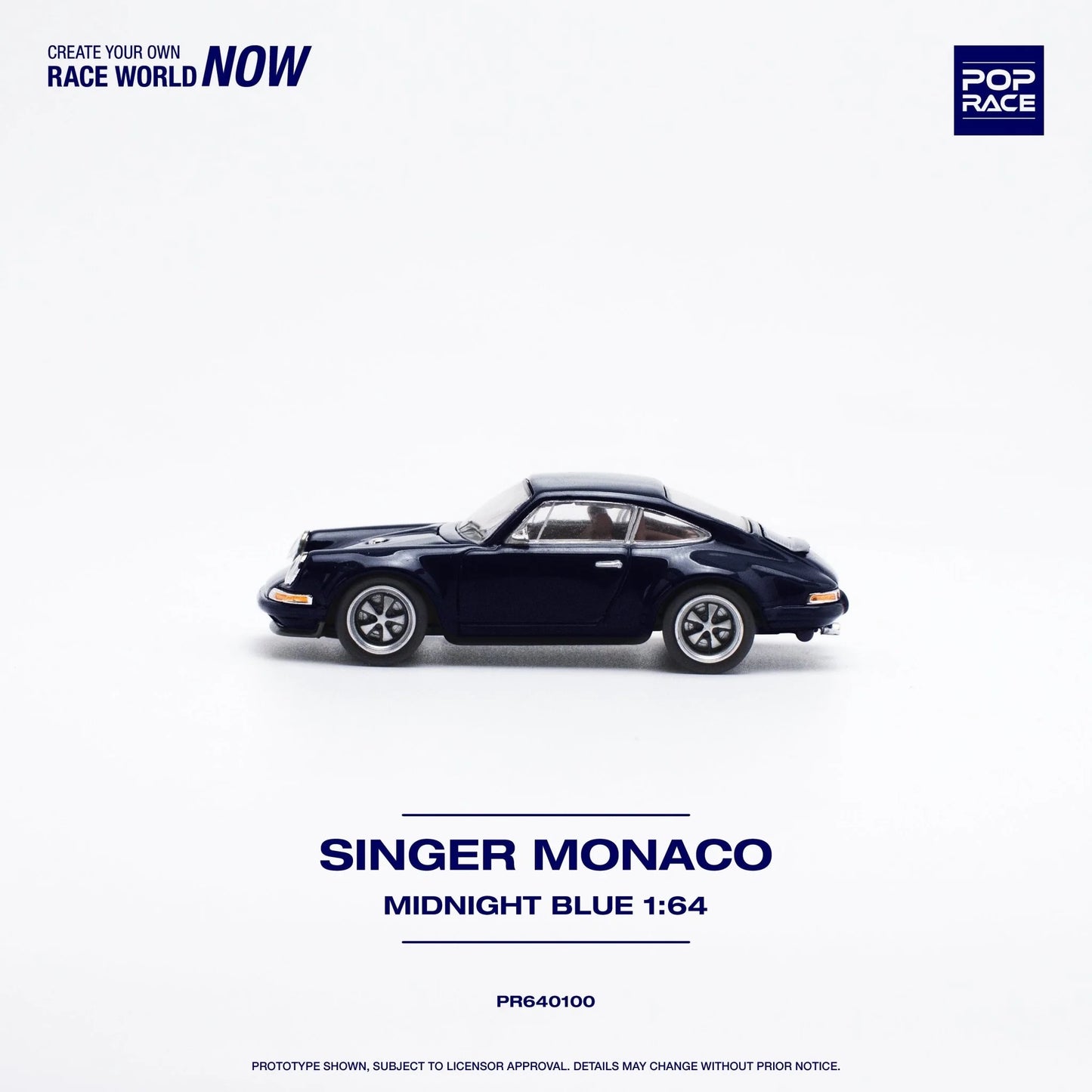 Pop Race Porsche 911 Singer Monaco Midnight Blue 1:64