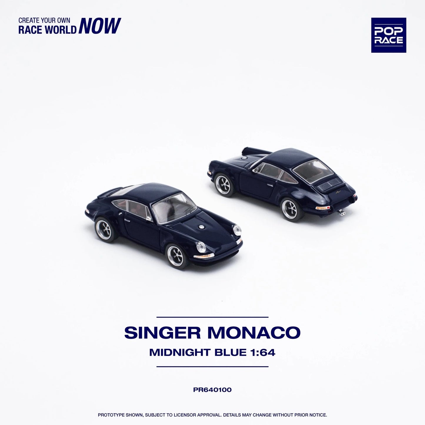 Pop Race Porsche 911 Singer Monaco Midnight Blue 1:64