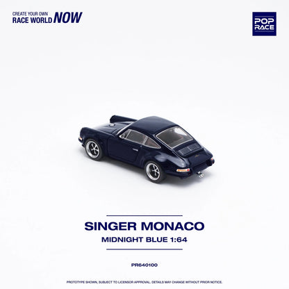 Pop Race Porsche 911 Singer Monaco Midnight Blue 1:64