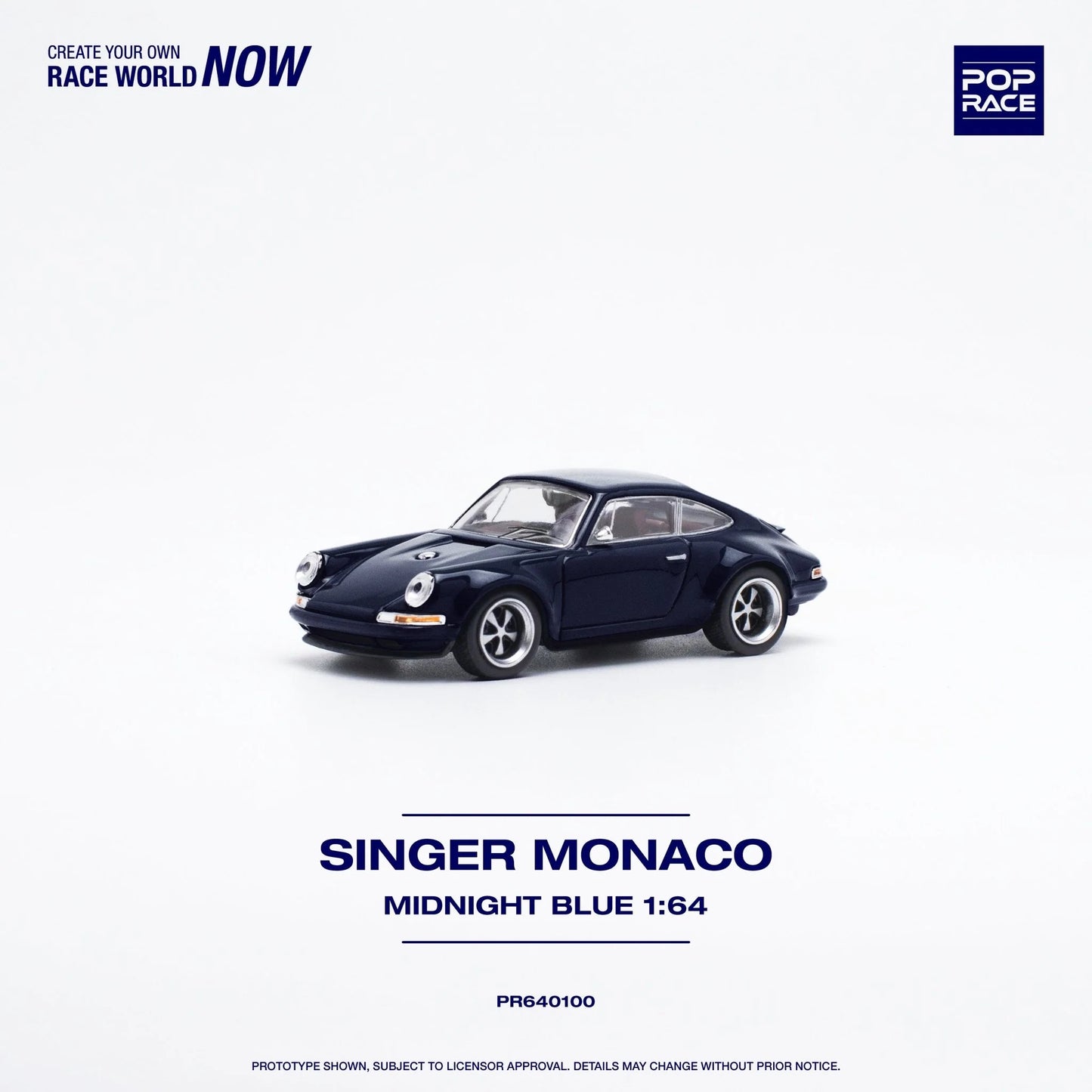 Pop Race Porsche 911 Singer Monaco Midnight Blue 1:64