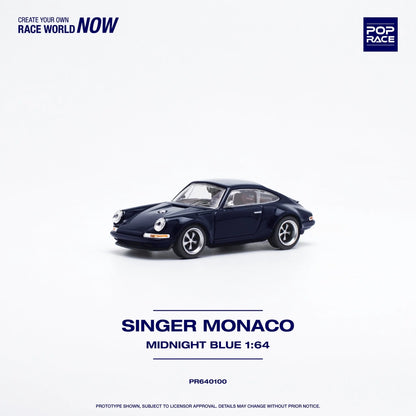 Pop Race Porsche 911 Singer Monaco Midnight Blue 1:64