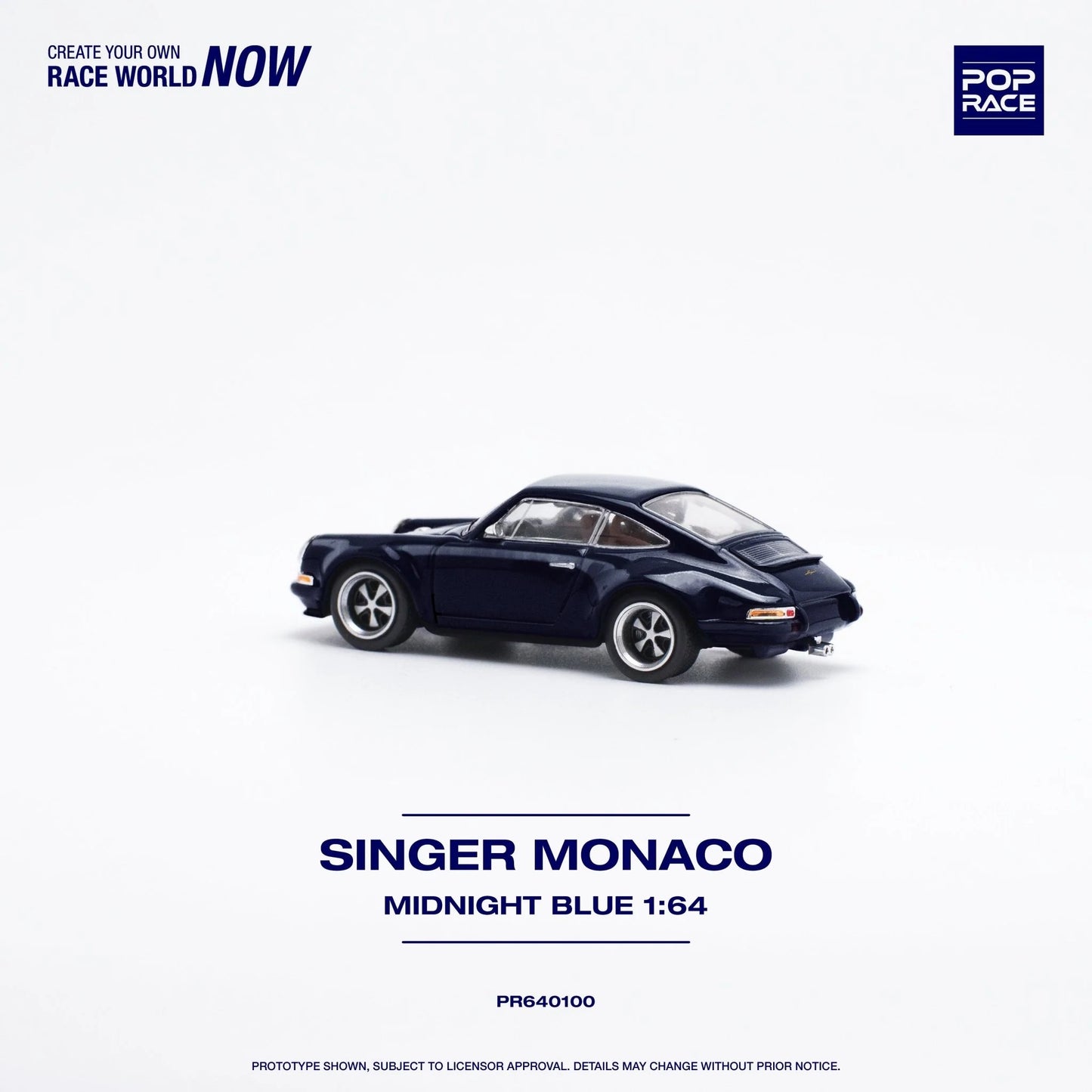 Pop Race Porsche 911 Singer Monaco Midnight Blue 1:64