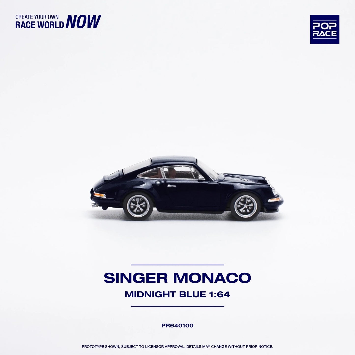 Pop Race Porsche 911 Singer Monaco Midnight Blue 1:64