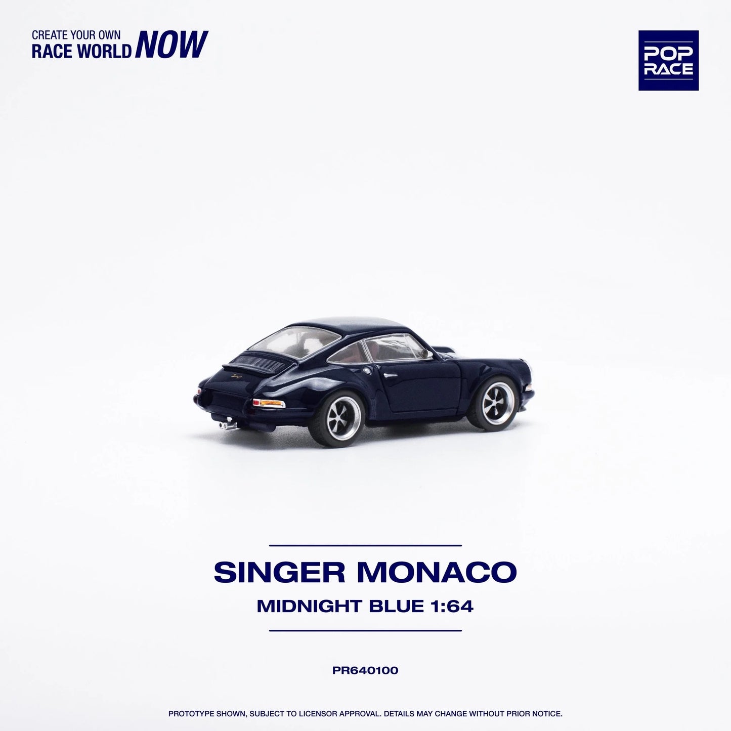 Pop Race Porsche 911 Singer Monaco Midnight Blue 1:64