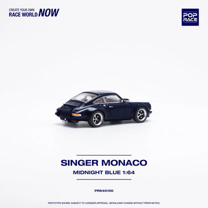 Pop Race Porsche 911 Singer Monaco Midnight Blue 1:64