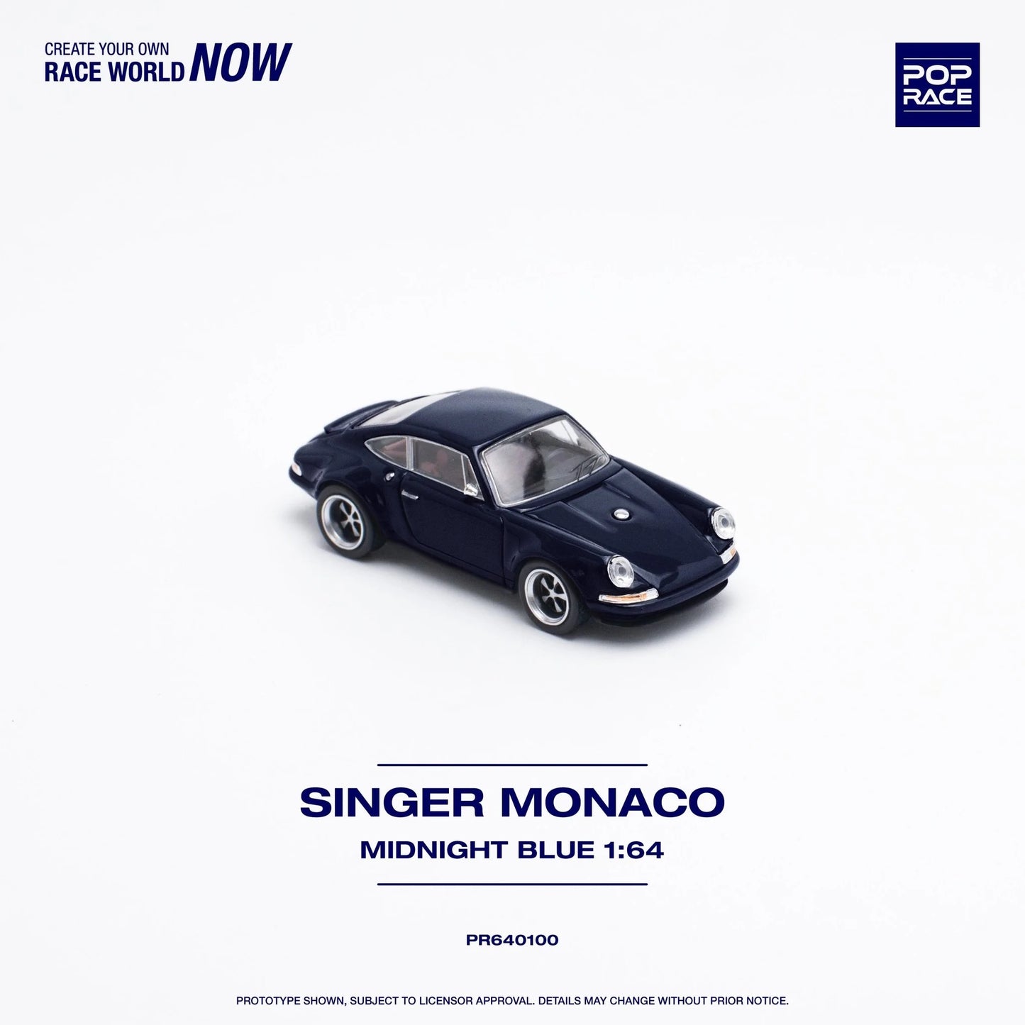 Pop Race Porsche 911 Singer Monaco Midnight Blue 1:64