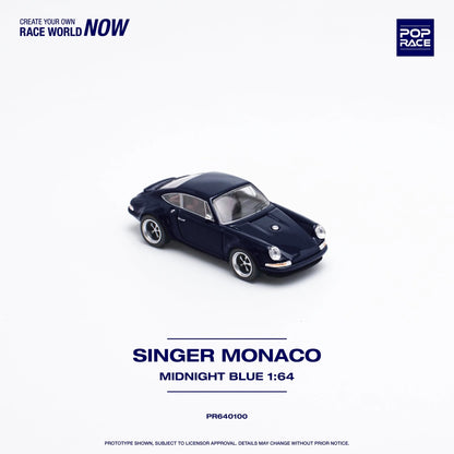 Pop Race Porsche 911 Singer Monaco Midnight Blue 1:64