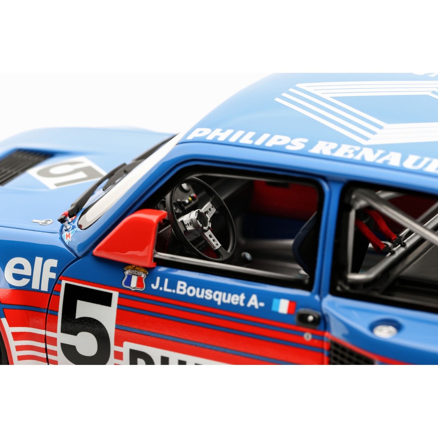 Otto 1987 Renault R5 Maxi Turbo Philips No 5 Super Production Rally Bluette Red 1:18