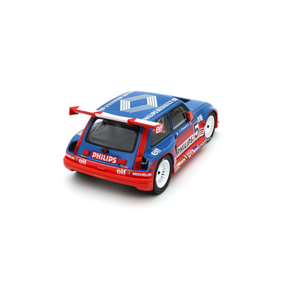 Otto 1987 Renault R5 Maxi Turbo Philips No 5 Super Production Rally Bluette Red 1:18