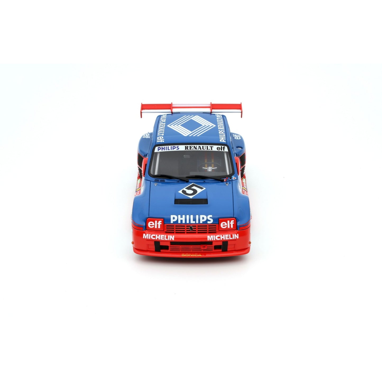 Otto 1987 Renault R5 Maxi Turbo Philips No 5 Super Production Rally Bluette Red 1:18