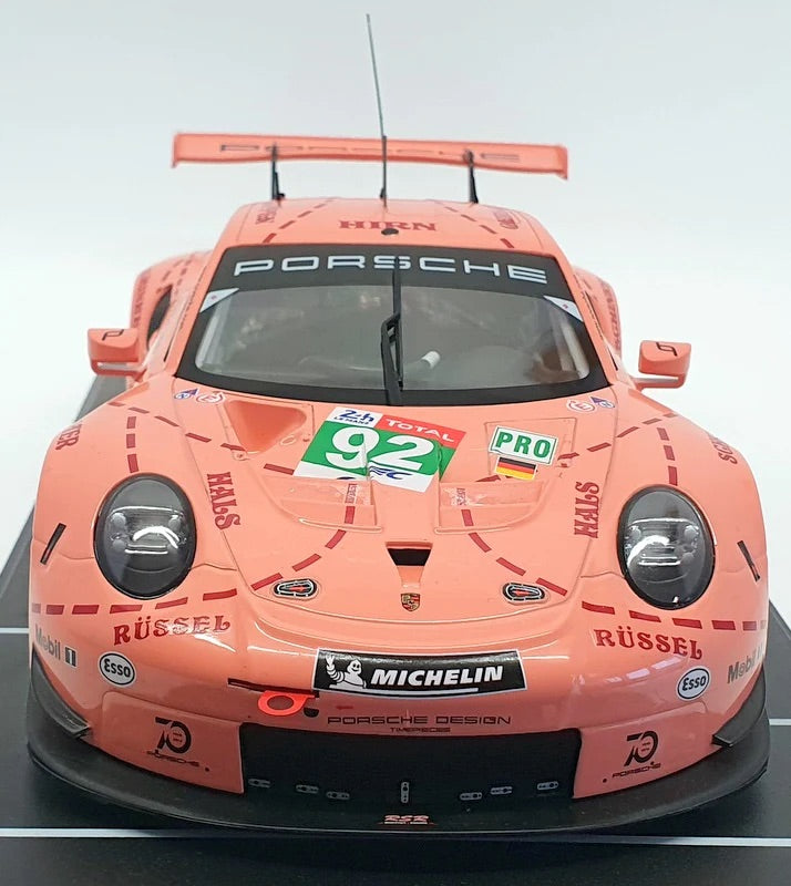 Ixo 2018 Porsche 911 991.2 GT3 RSR Team Porsche GT No 92 Pro Pink Pig Tribute Le Mans 1:18