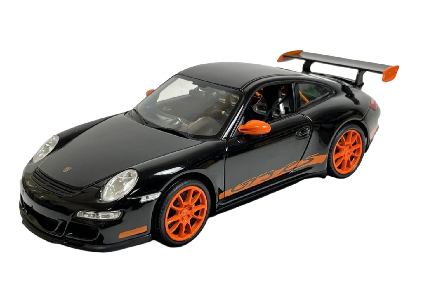 Welly 2010 Porsche 911 997 GT3 RS Black with Orange Wheels 1:18