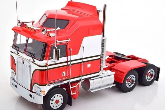 Road Kings 1976 Kenworth K100 Aerodyne Tractor Truck 3 "BJ and the Bear" Red w/ White Stripes 1:18