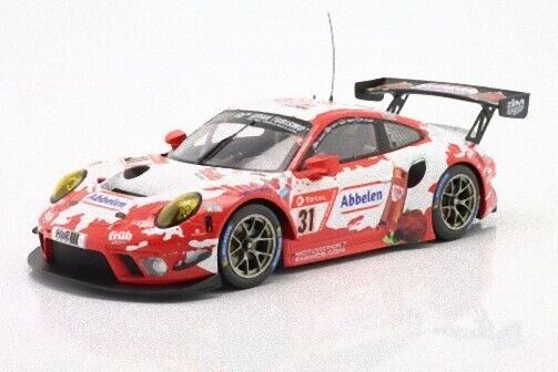 Ixo 2019 Porsche 911 991.2 GT3 R Team Frikadelli Racing No 31 24hr Nurburgring 2019 Red & White 1:18