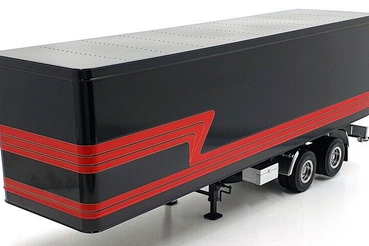 Road Kings Semi Trailer Truck Black w/ Red Stripes 1:18