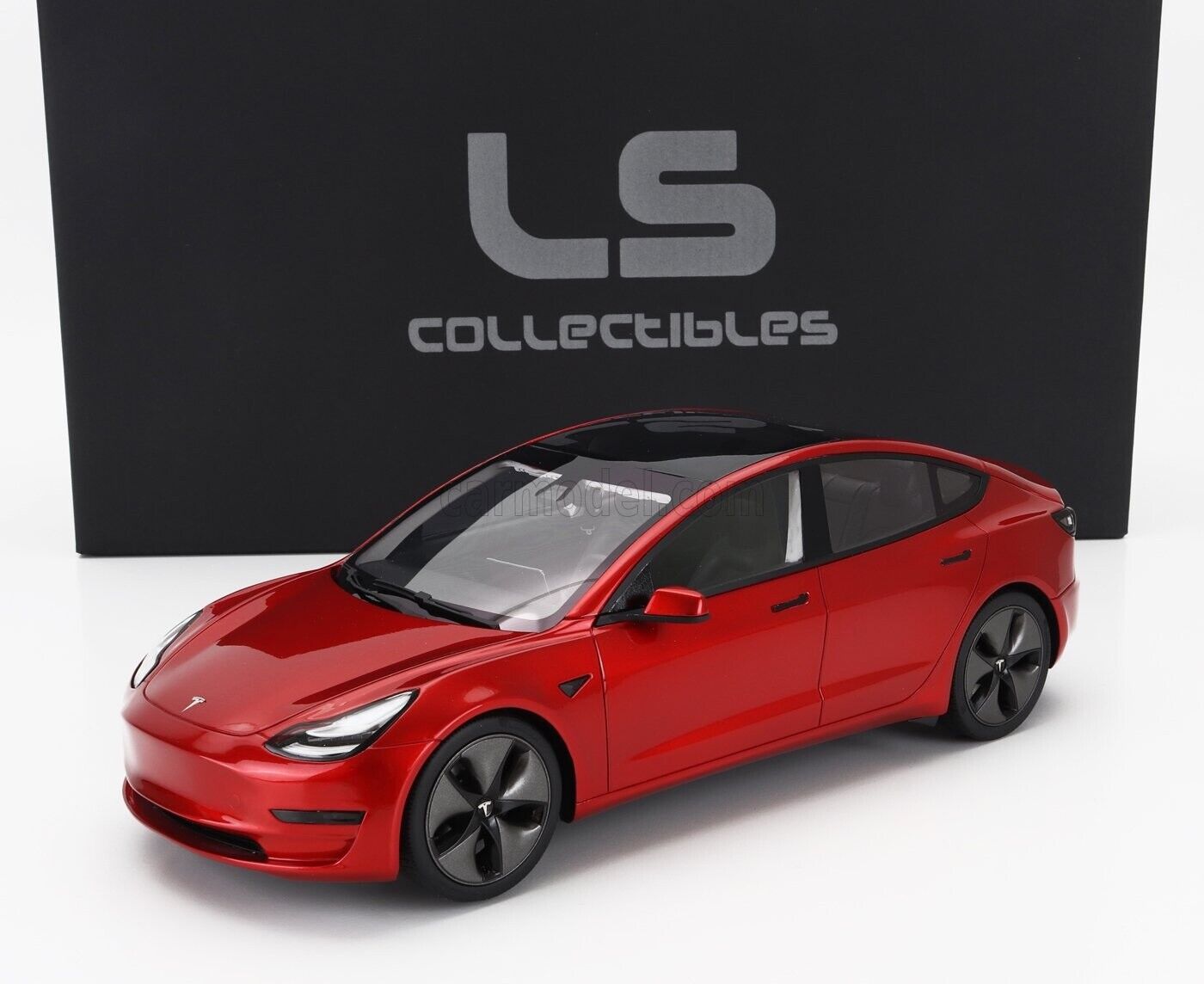 LS Collectibles 2021 Tesla Model 3 Multi-Coat Red 1:18 RESIN, SEALED