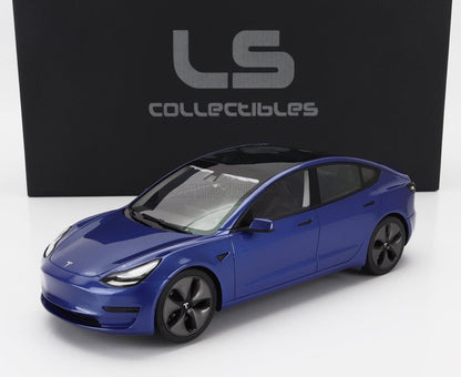 LS Collectibles 2021 Tesla Model 3 Multi-Coat Blue Metallic 1:18