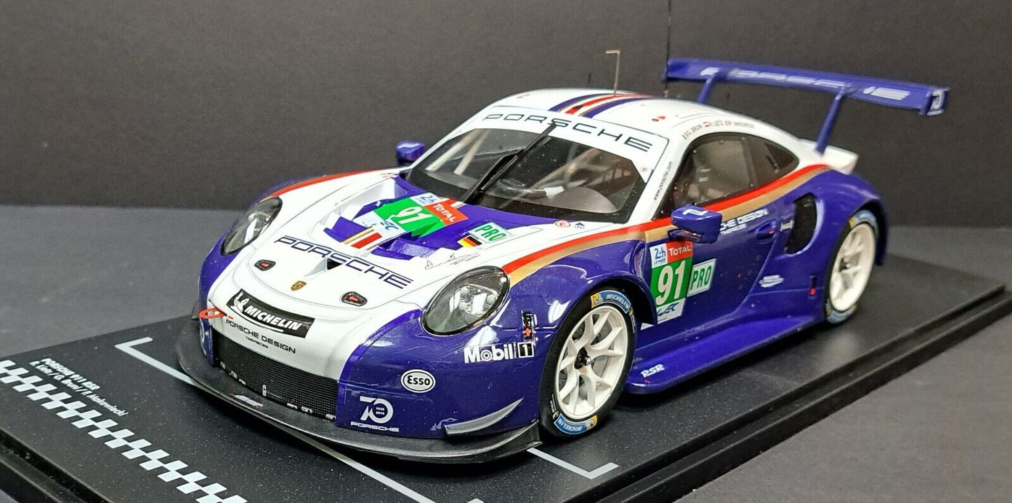 Ixo 2018 Porsche 911 991.2 GT3 RSR Rothmans #91 2nd Winner LMGTE Pro Team GT 24h Le Mans 2018 1:18