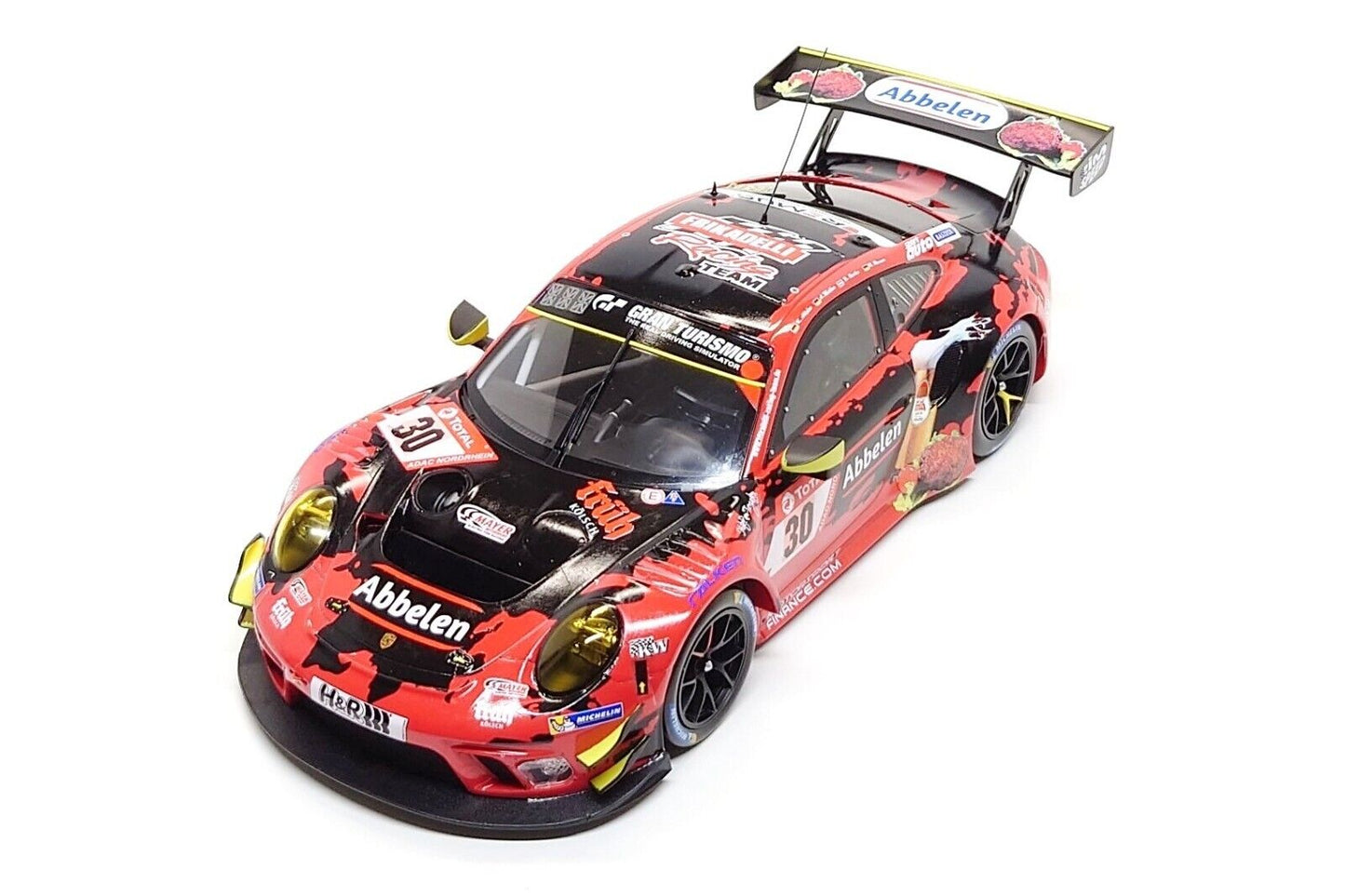 Ixo 2019 Porsche 911 991.2 GT3 R Team Frikadelli Racing No 30 24hr Nurburgring 2020 Red & Black 1:18