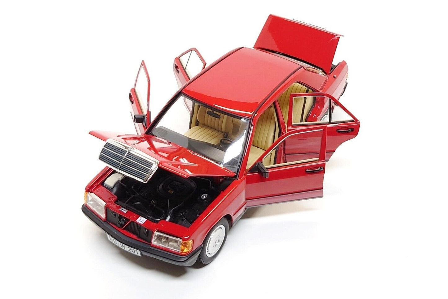 Norev 1982 Mercedes-Benz 190E (W201) Signal Red 1:18