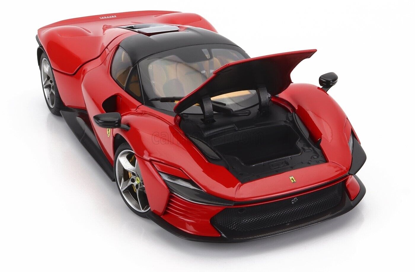 Bburago 2022 Ferrari Daytona SP3 Closed (Removable) Roof Rossa Corsa Ferrari Red 1:18