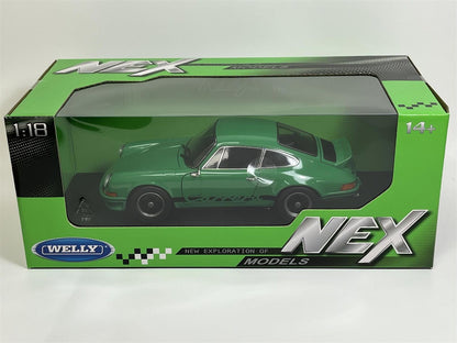 Welly 1973 Porsche 911 Carrera RS Green w/ Black Deco 1:18