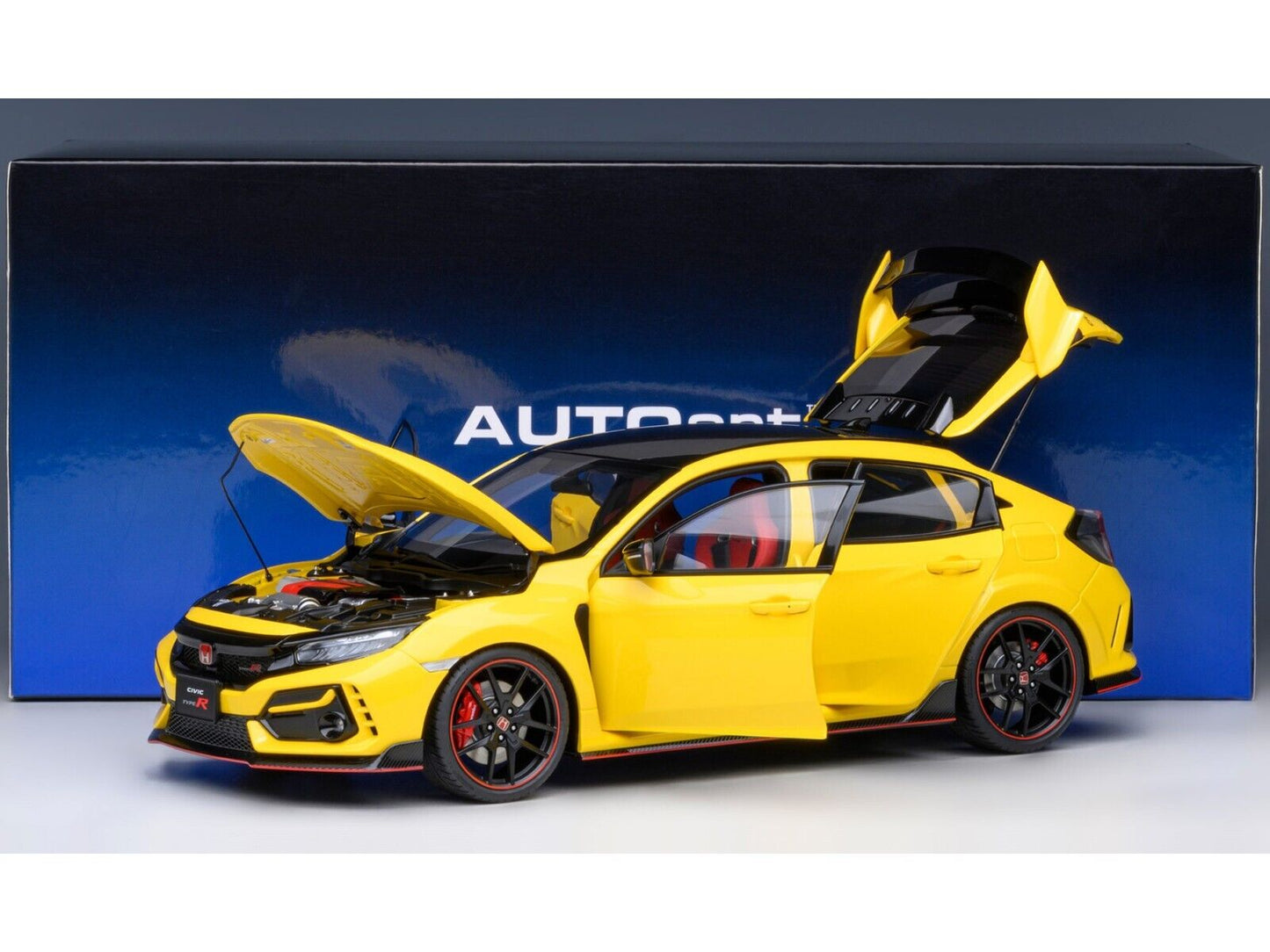 AUTOart 2021 Honda Civic Type R (FK8) Sunlight Yellow 1:18