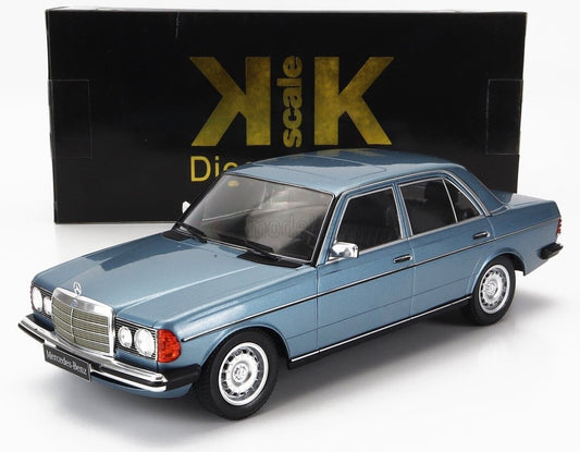 KK Scale 1975 Mercedes-Benz E Class 230E (W123) Light Blue Metallic 1:18