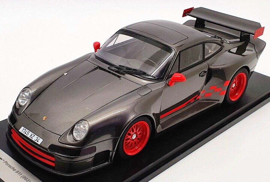 KESS-Model 1993 Porsche 911 993 GT1 Almeras Grey Metallic w/ Red 1:18