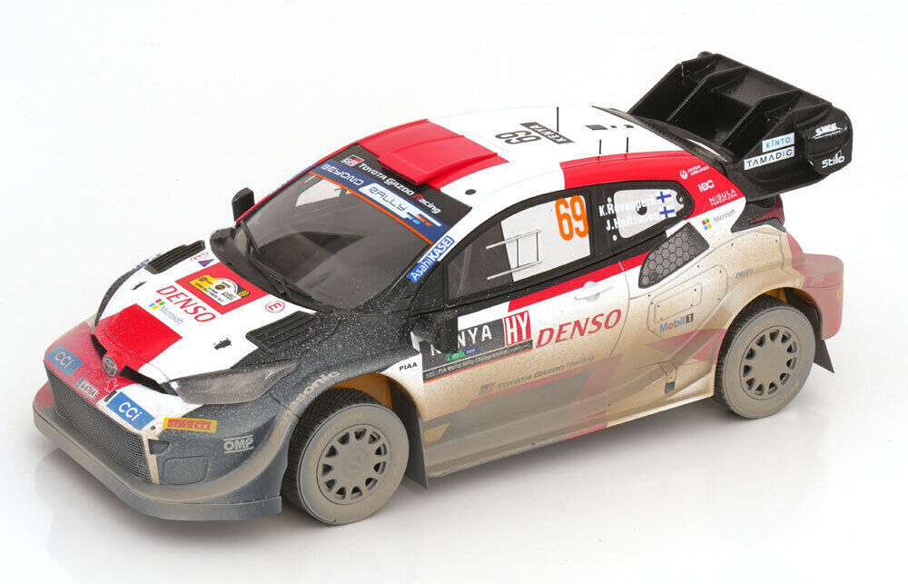 Ixo 2023 Toyota Yaris GR Hybrid Rally1 Team Toyota Gazoo Racing WRT (Dirty Version) No 69 White, Black, Red 1:18