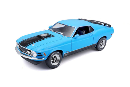 Maisto 1970 Ford Mustang Mach-1 Coupe Blue 1:18