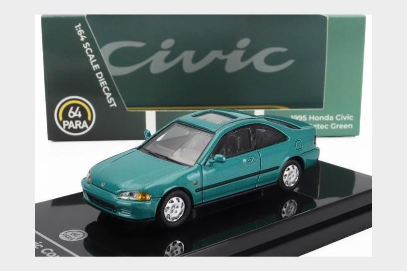 Para64 1995 Honda Civic EJ1 LHD Aztec Green 1:64