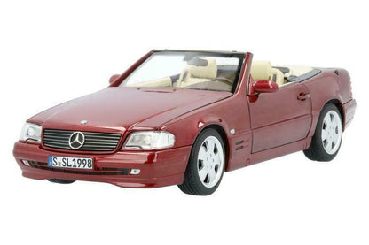 Norev 1998 Mercedes-Benz SL 500 (R129) Spyder Hard Top Convertible Red Metallic 1:18 DEALER EDITION