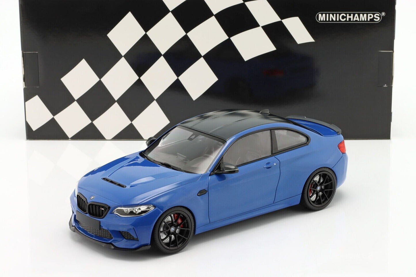 Minichamps 2020 BMW M2 CS (F87) Misano Blue w/ Black Wheels  1:18