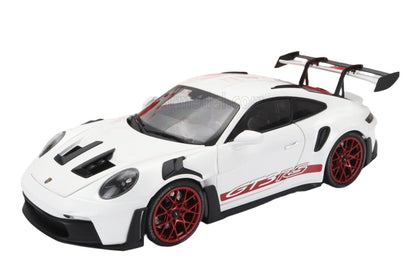 Minichamps 2023 Porsche 911 992 GT3 RS White w/ Pyro Red Wheels 1:18