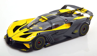 Bburago 2020 Bugatti Bolide Yellow w/ Grey Metallic 1:18