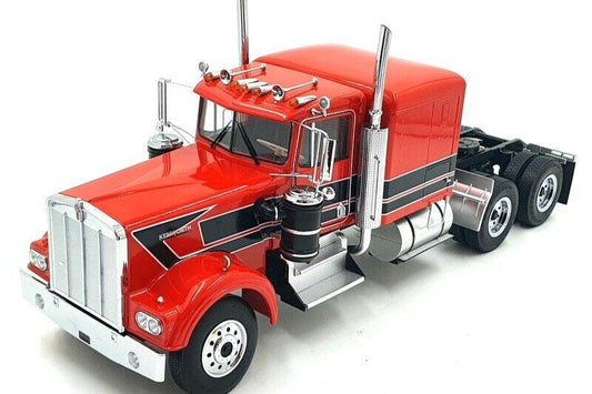 Road Kings 1989 Kenworth W900 Tractor Truck 3 Red w/ Black Stripes 1:18