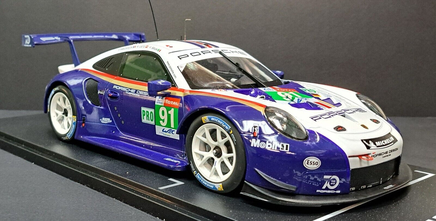 Ixo 2018 Porsche 911 991.2 GT3 RSR Rothmans #91 2nd Winner LMGTE Pro Team GT 24h Le Mans 2018 1:18