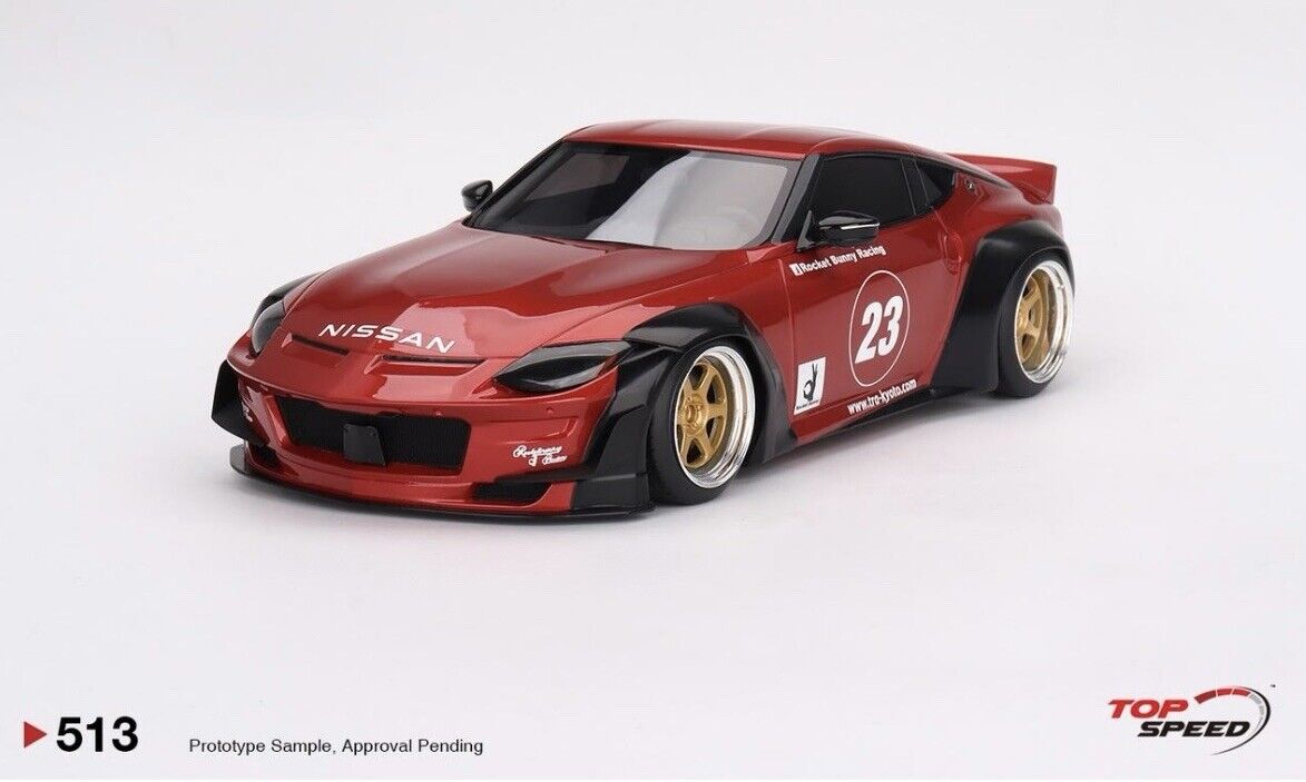 Topspeed 2023 Nissan Fairlady Z (RZ34) #23 Rocket Bunny Pandem Passion Red 1:18