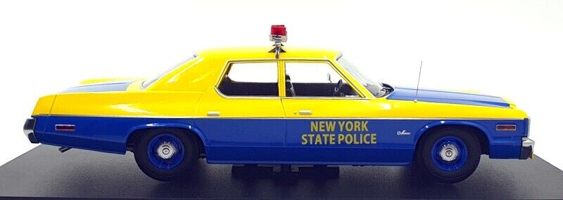 KK Scale 1974 Dodge Monaco New York State Police Cruiser 2-Tone Yellow and Blue 1:18