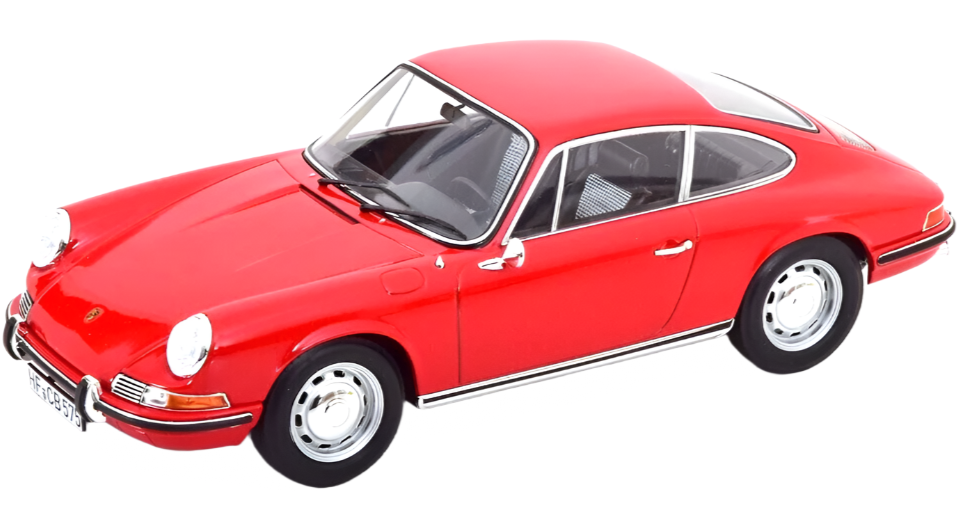 Norev Porsche 1968 911 L 901 Coupe Polo Red 1:18