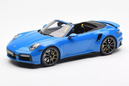 GT Spirit Porsche 911 992 Turbo S Cabriolet Shark Blue 1:18 Resin