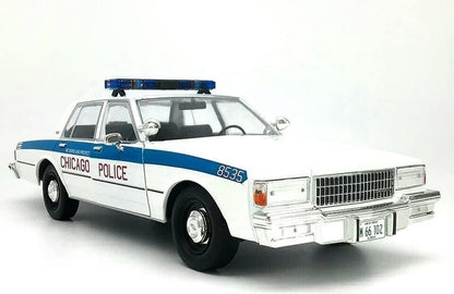 Greenlight 1989 Chevy Caprice Chicago Police Cruiser Blue/White 1:18