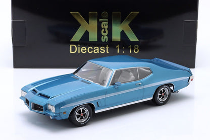 KK Scale 1972 Pontiac LeMans GTO Light Blue Metallic 1:18